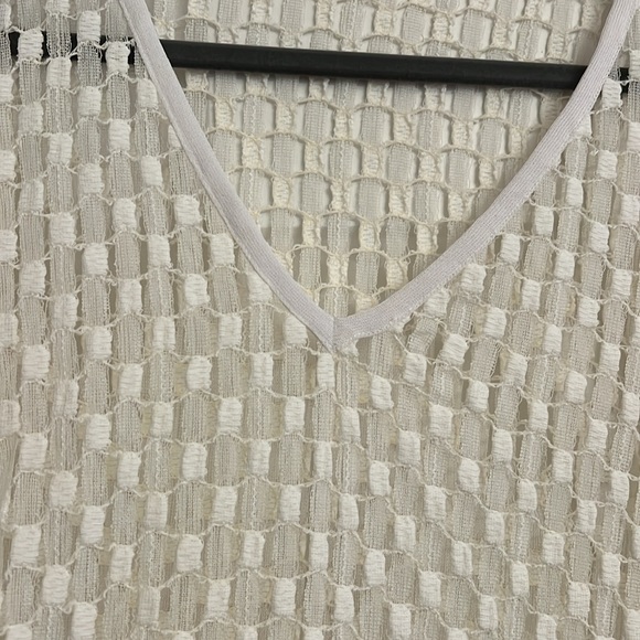 Jonathan Simkhai white mini basketweave coverup caftan. Never worn. Size Medium - Picture 7 of 9